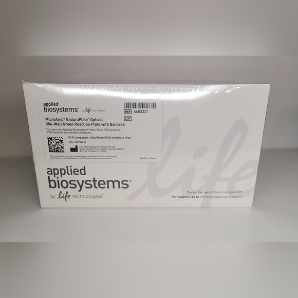 Applied Biosystems MicroAmp 384-Well Green Reaction Plates w/Barcode x20 NIB - Picture 2 of 5